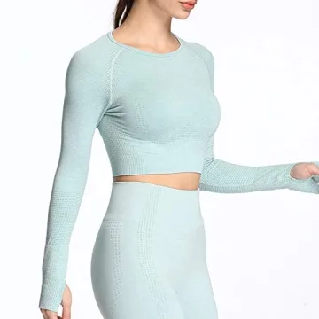 Aoxjox Vital Workout Seamless Cropped Top for Women