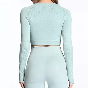 Aoxjox Vital Workout Seamless Cropped Top for Women