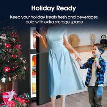 Anypro 3.2 Cu.Ft Fridge with Freezer for Compact Living