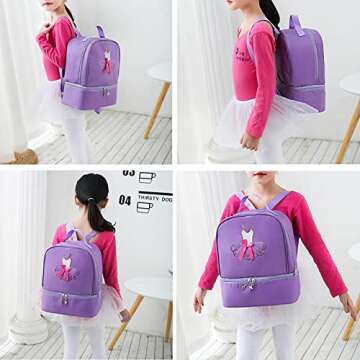 Yitengteng Ballet Dance Backpack for Little Girls