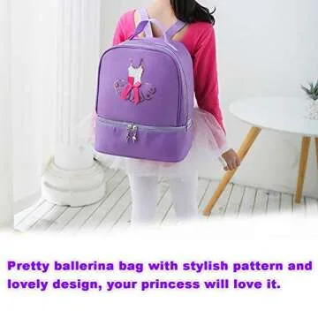 Yitengteng Ballet Dance Backpack for Little Girls