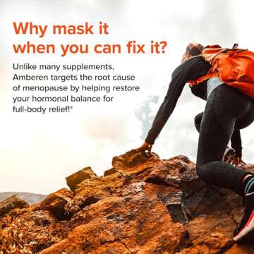 Amberen: Safe Multi-Symptom Menopause Relief. Clinically Shown to Relieve 12 Menopause Symptoms: Hot Flashes, Night Sweats, Mood Swings, Low Energy and More. 1 Month Supply