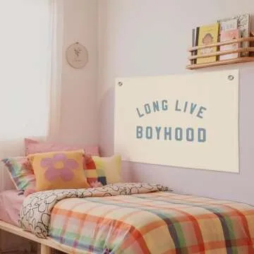 Wheatwin Boys Room Decor - Vibrant Linen Banner Decor