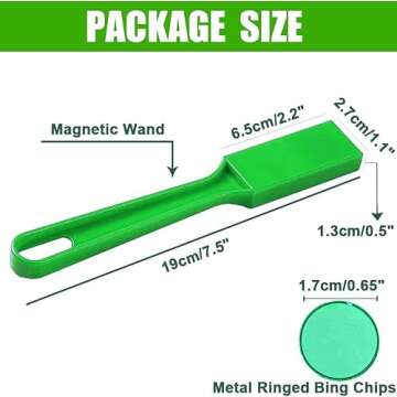 Dacefloy Magnetic Bingo Wand with 100 Metal Ringed Chips for Counting School/Game Chips Plastic Markers