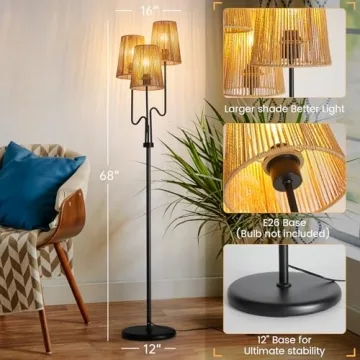 Stylish Boho Floor Lamp for Living Room and Nursery