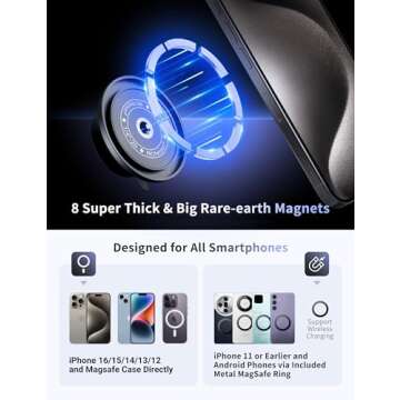 Versatile PROfezzion Magnetic Phone Mount - Perfect for Selfies and Content Creation