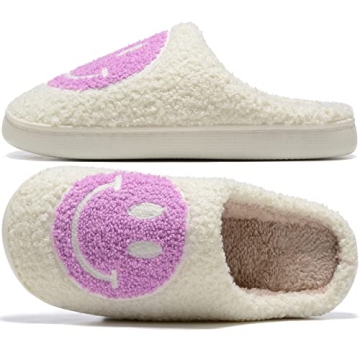 Cozy Retro Fuzzy Face Slippers for Indoor Outdoor Use