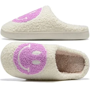 Cozy Retro Fuzzy Face Slippers for Indoor Outdoor Use