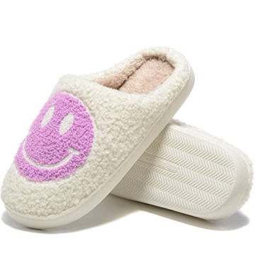 Cozy Retro Fuzzy Face Slippers for Indoor Outdoor Use