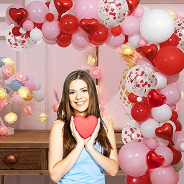 110 PCS Valentines Balloon Arch for Birthday Parties
