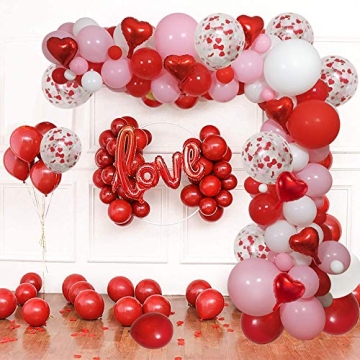 110 PCS Valentines Balloon Arch for Birthday Parties