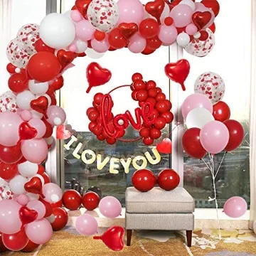 110 PCS Valentines Balloon Arch for Birthday Parties