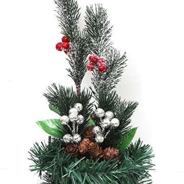 Cooraby Silver Christmas Berry Stems for Holiday Decor