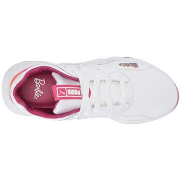 Puma Women's NOVA X Barbie Sneaker, White-Cabaret, 7.5 M US