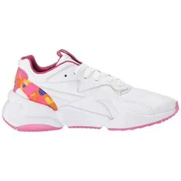 Puma Women's NOVA X Barbie Sneaker, White-Cabaret, 7.5 M US