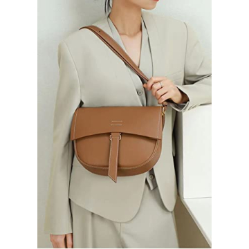 YXBQueen Crossbody Purses for Women Leather Medium Shoulder Bag with Adjustable Straps