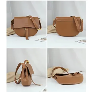 YXBQueen Crossbody Purses for Women Leather Medium Shoulder Bag with Adjustable Straps
