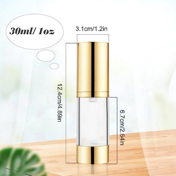 BOSMIOW 4Pcs Vacuum Pump Bottles for Travel and Skincare