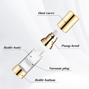 BOSMIOW 4Pcs Vacuum Pump Bottles for Travel and Skincare