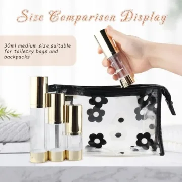 BOSMIOW 4Pcs Vacuum Pump Bottles for Travel and Skincare