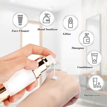 BOSMIOW 4Pcs Vacuum Pump Bottles for Travel and Skincare