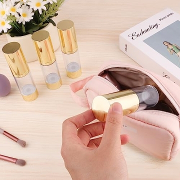 BOSMIOW 4Pcs Vacuum Pump Bottles for Travel and Skincare