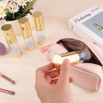 BOSMIOW 4Pcs Vacuum Pump Bottles for Travel and Skincare