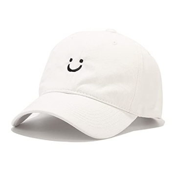 Umeepar Smile Face Baseball Cap for Women Men Adjustable Low Profile Unstructured Cotton Dad Hat (US...