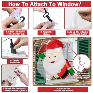 TURNMEON Inflatable Santa Claus For Christmas Decorations