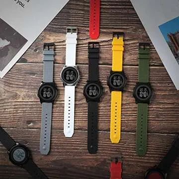 YUINK Mens Watch Ultra-Thin Digital Sports Watch Waterproof Stainless Steel Fashion Wrist Watch for Men Women