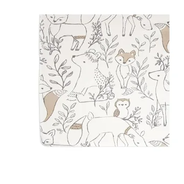 Crane Baby Crib Sheet, Woodland Animal Crib Sheets & Toddler Sheets, 100% Cotton Crib Sheets for Standard Crib Mattress, 28"x 52", Breathable Crib Sheets, Fitted Crib Sheets for Boys and Girls