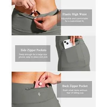 SANTINY Women's Golf Skorts with Zipper Pockets and Style