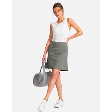 SANTINY Women's Golf Skorts with Zipper Pockets and Style