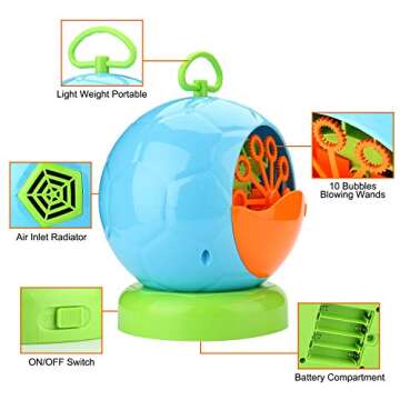 AGPtEK Automatic Bubble Machine for Kids' Fun