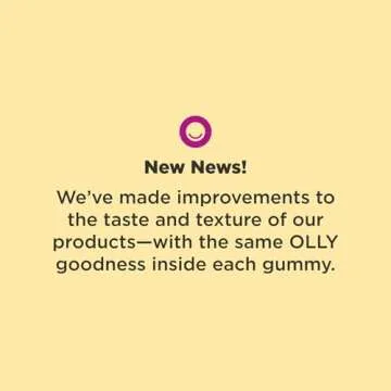 OLLY Daily Energy Gummy, Caffeine Free, Vitamin B12, CoQ10, Goji Berry, Adult Chewable Supplement, Tropical Flavor - 60 Count