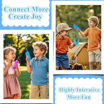 Walkie Talkie for Kids 2 Pack, Kids Walkie Talkies for Girls and Boys, Walkie Talkie Toys with 3 Miles Long Range and 22 Channels, Walky Talky Toy for 3-12 Year Old (Blue Blue, 2Pack)