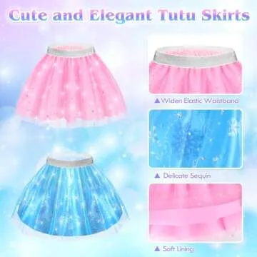 Princess Dress Up Costume Set for Kids Age 3-8 with Accessories