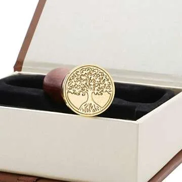 Elegant Wax Seal Stamp Set with 5 Unique Designs & Gift Box