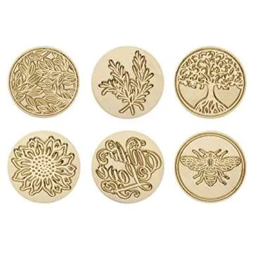 Elegant Wax Seal Stamp Set with 5 Unique Designs & Gift Box
