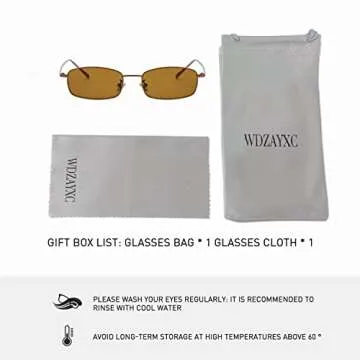 Stylish WDZAYXC Classic Rectangular Sunglasses for Everyone