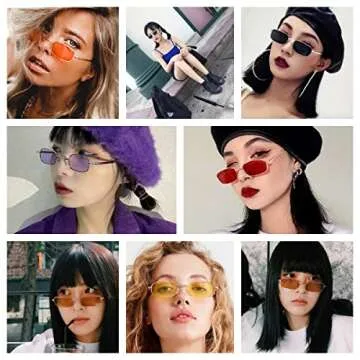 Stylish WDZAYXC Classic Rectangular Sunglasses for Everyone