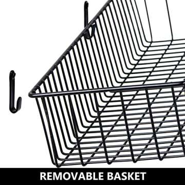 Wetheny Farmhouse Decor Metal Wire Organizer Storage Basket (2 Pack)-Toilet Paper Storage-Organizati...