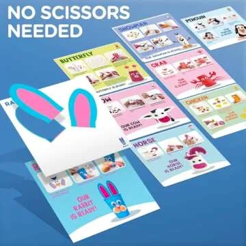 Arts and Crafts Kit for Kids Ages 3, 4, 5, 6 – Create 8 Cute Animal Projects – Gift Set for Girls & Boys