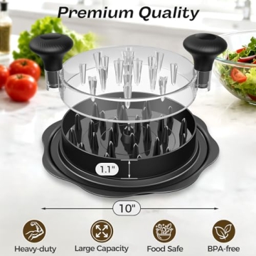 Ukeetap 10'' Pro Chicken Shredder Tool Twist Large for Kitchen, BPA-Free Food-Safe Meat Grinder, Vis...