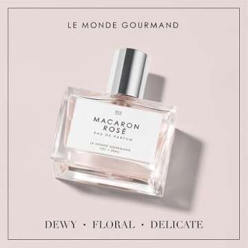 Le Monde Gourmand Macaron Rosé Eau de Parfum - 1 fl oz (30 ml) - Rose, Floral, Sugar Perfume Notes