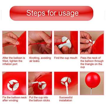 Onepine 100pcs Balloon Sticks Holder for Decor