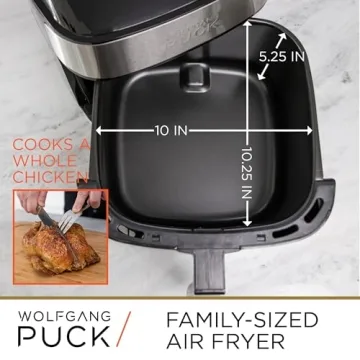 Wolfgang Puck 9.7QT Stainless Steel Air Fryer - Renewed