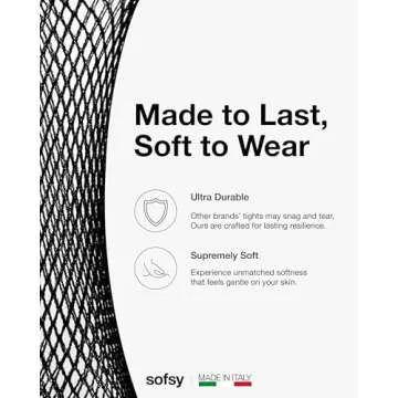 Sofsy Italian Black Fishnet Stockings | Anti-Slip Thigh Highs