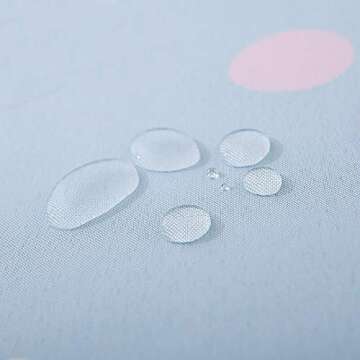 GOODCARE Princess Shower Curtain for Girl Kids Bathroom Decor Party Background, Polyester Fabric Bathroom Shower Curtain, 12 Free Hooks 71 x 71 inches