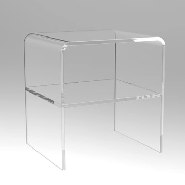 Stylish ONELUX Acrylic Bedside Nightstand with Shelf